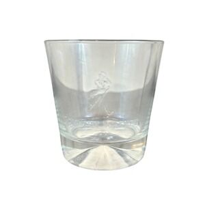 Johnnie Walker Whiskey‎ Rocks Thick Glass Glass Embossed Logo 3 3/4" Tall